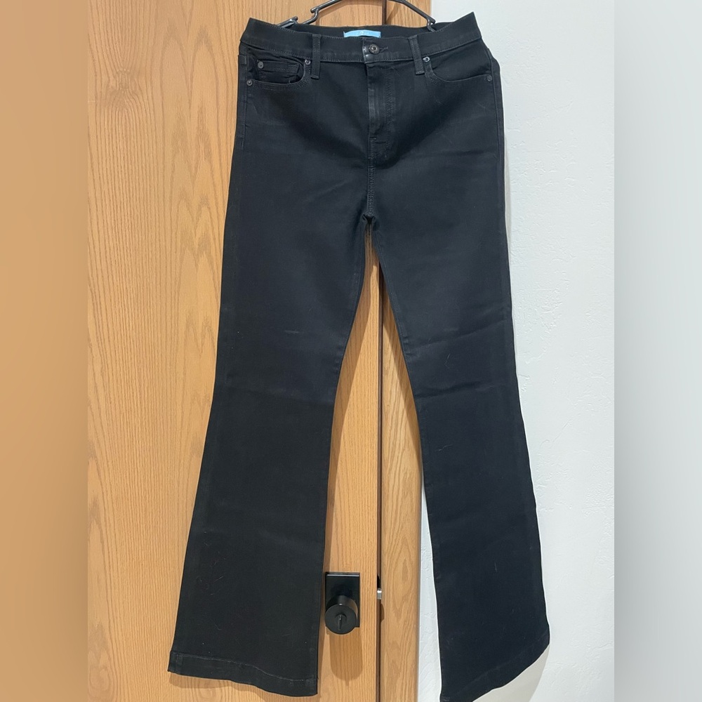 7 For All Mankind Black Flare Jeans